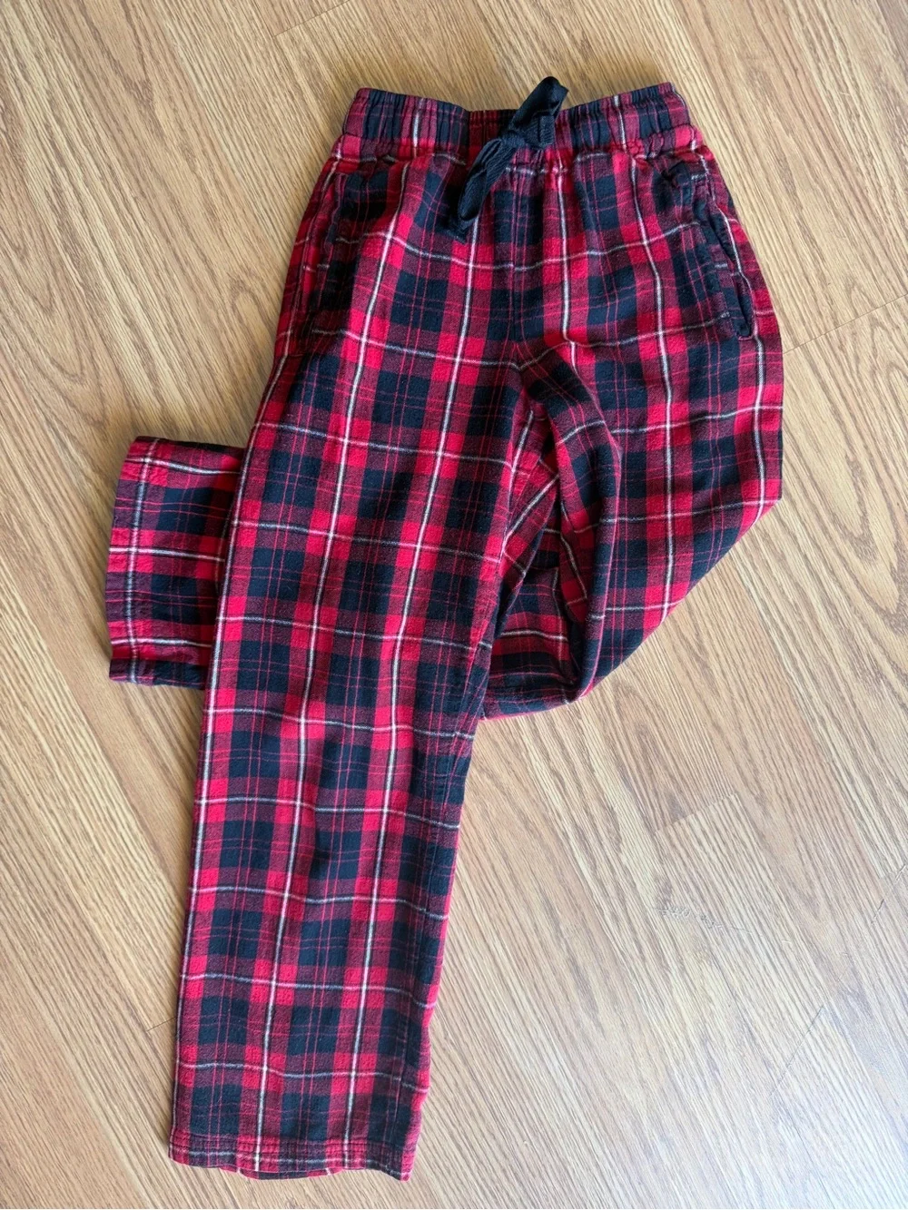 🟢3/$15 Boxercraft Boys S (6-8) Red Black Plaid Flannel Pajama Pants 🎄